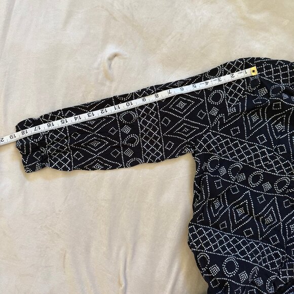 MADEWELL Lace Up Peasant Top in Caravan Print - Picture 10 of 12